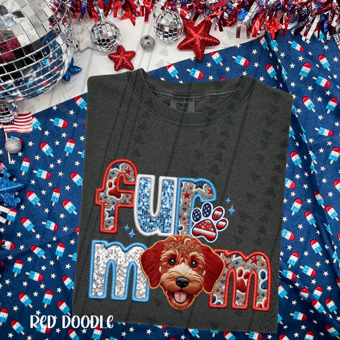 Patriotic Fur Mom Tees