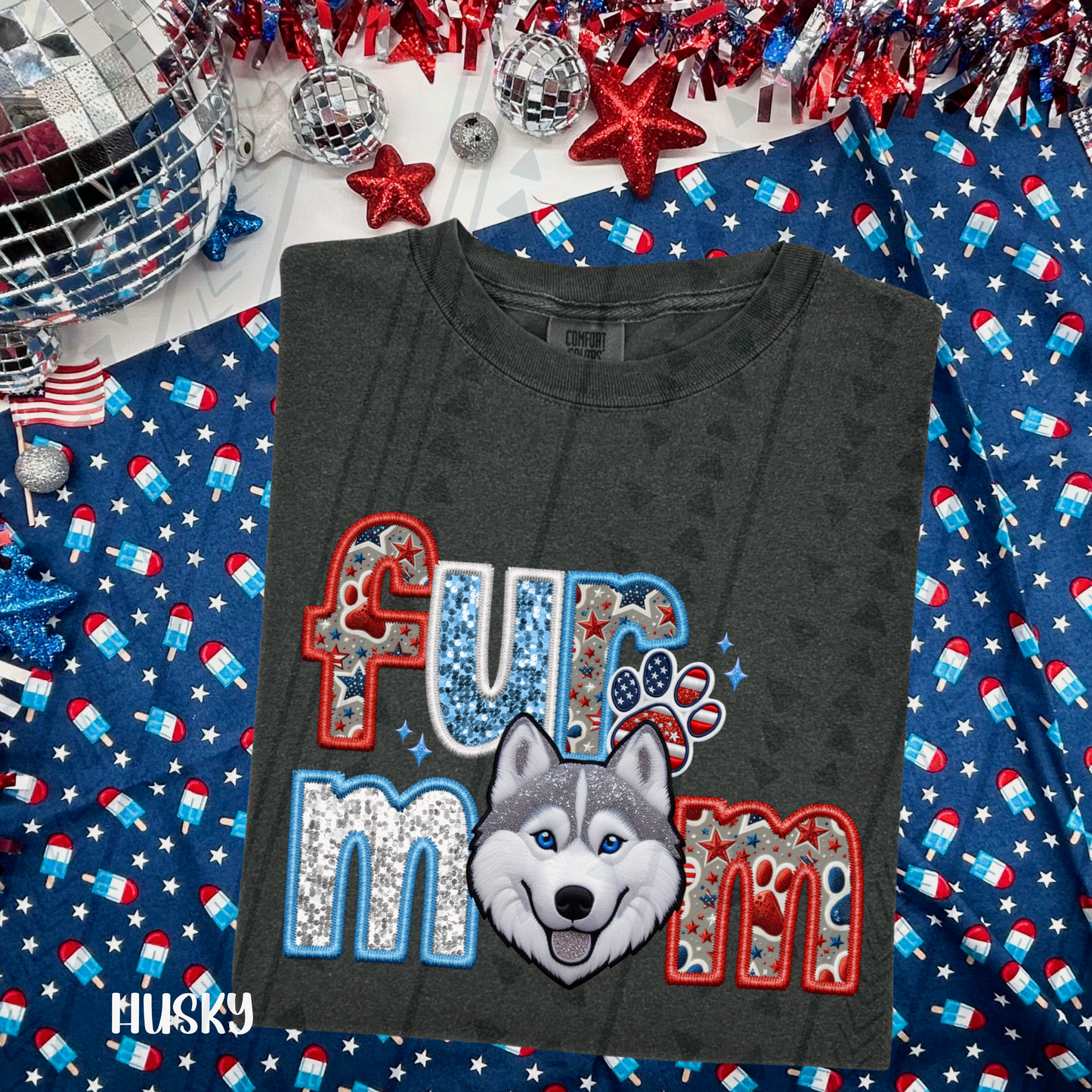 Patriotic Fur Mom Tees