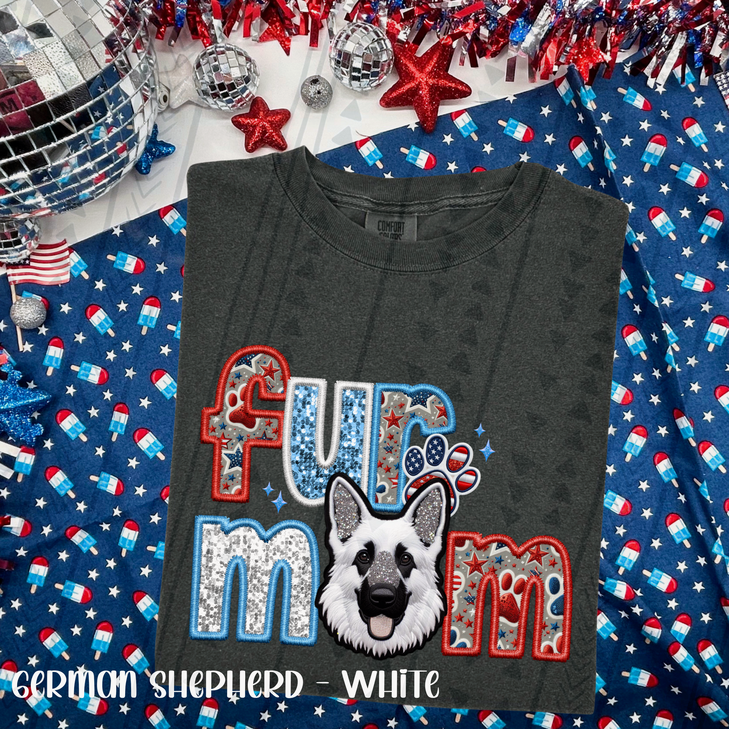 Patriotic Fur Mom Tees