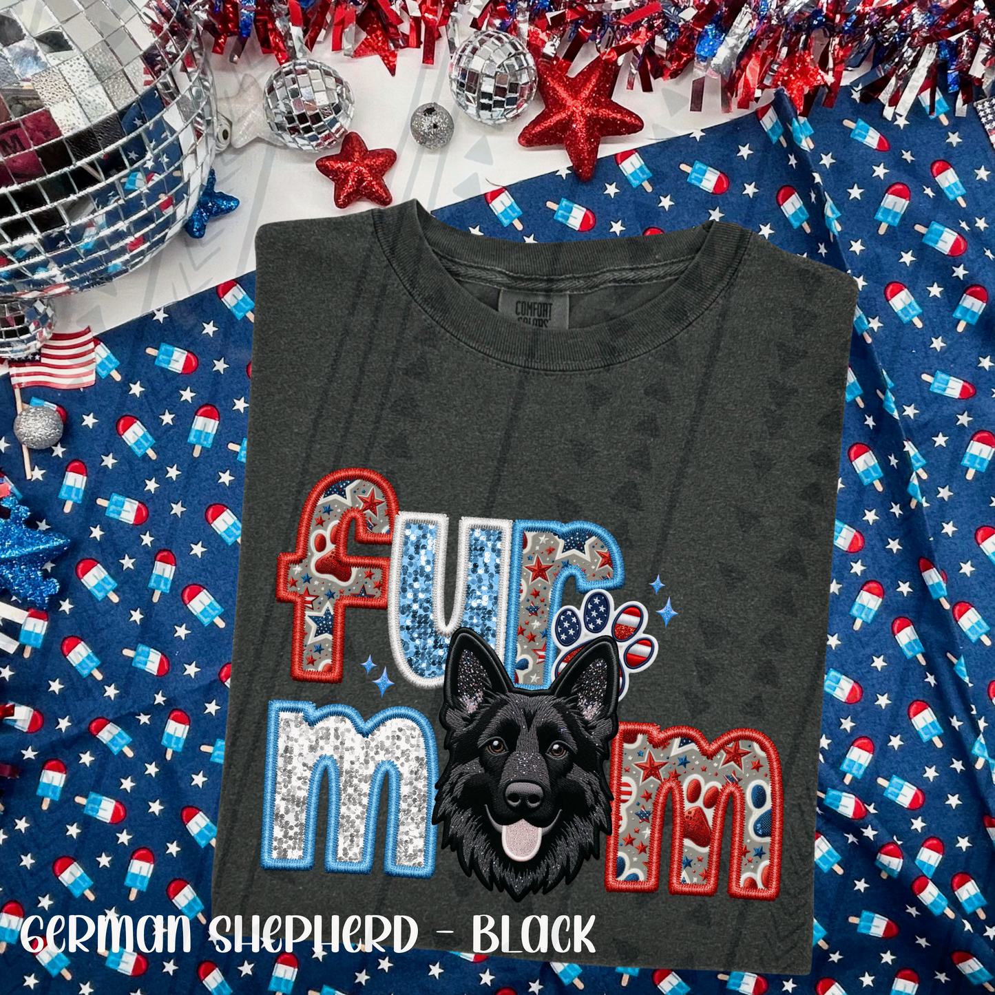 Patriotic Fur Mom Tees