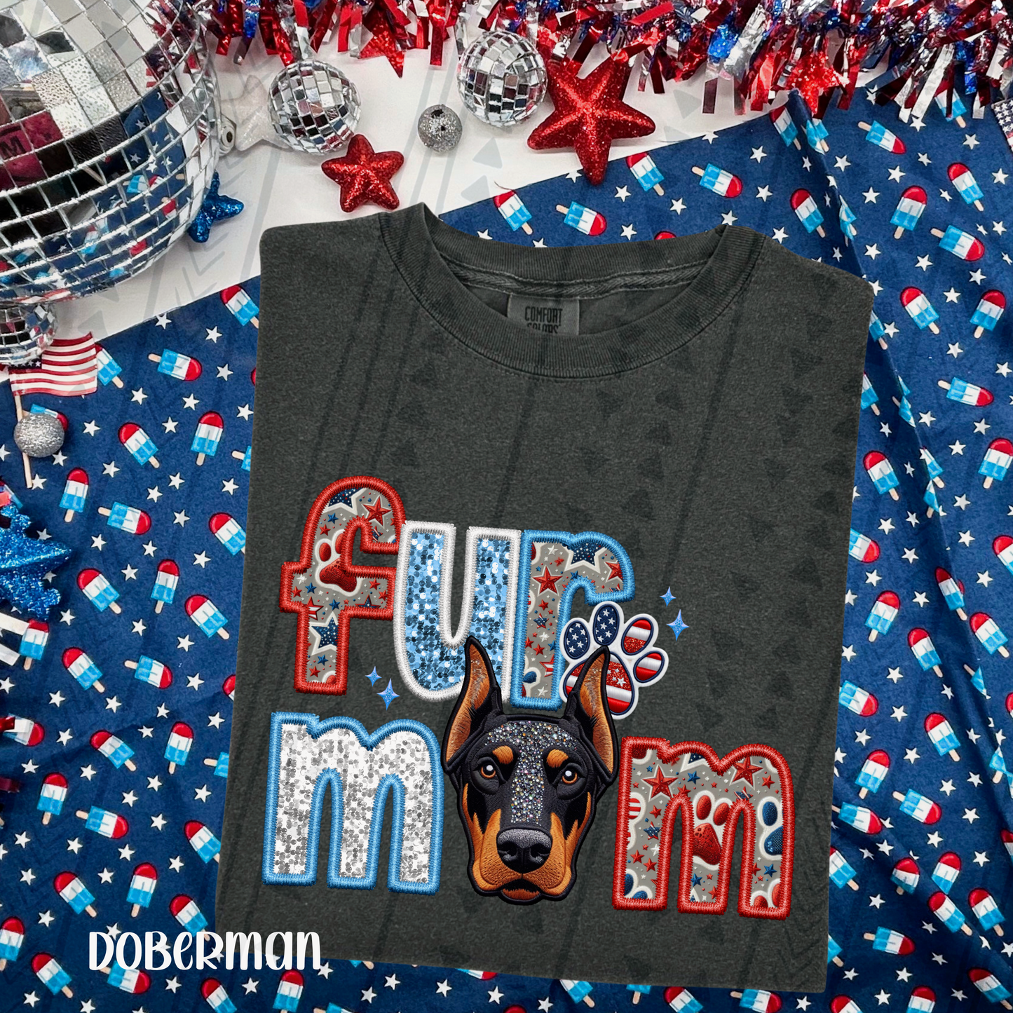 Patriotic Fur Mom Tees