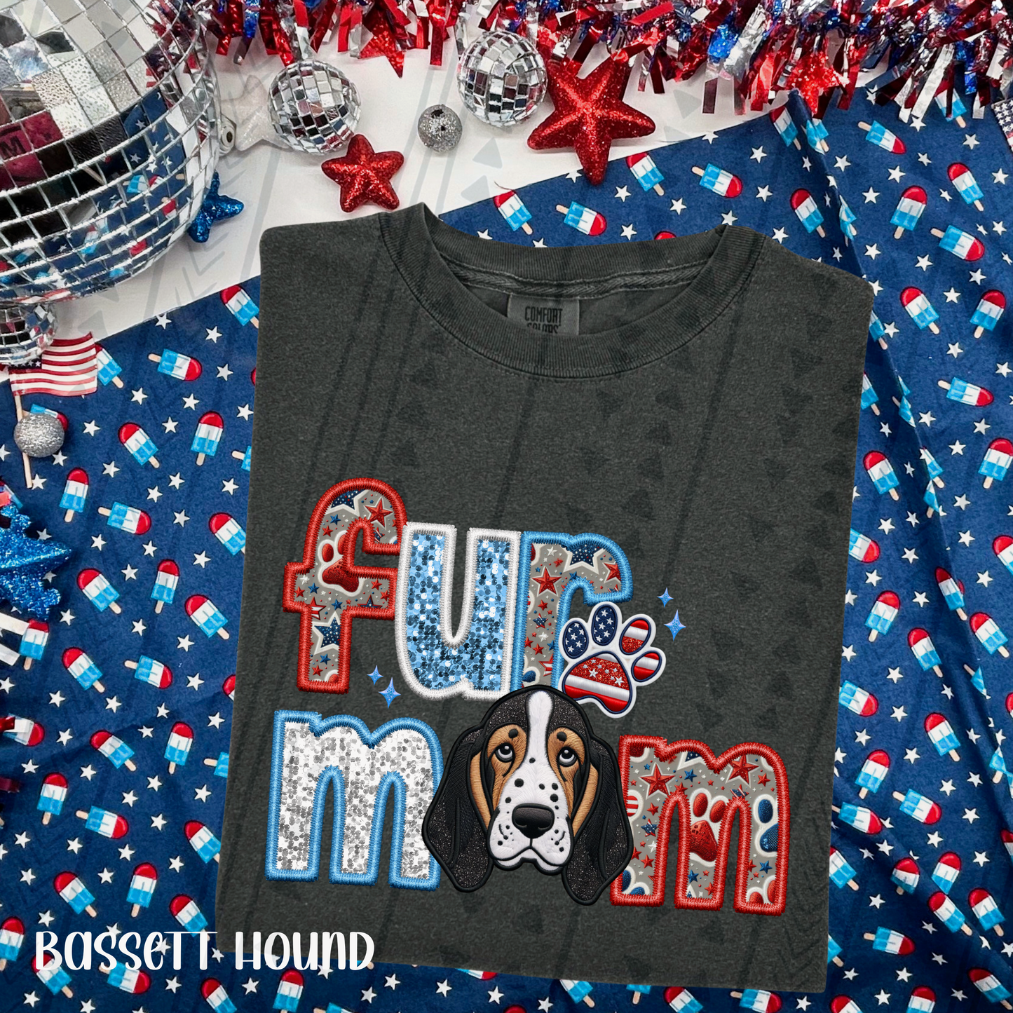 Patriotic Fur Mom Tees