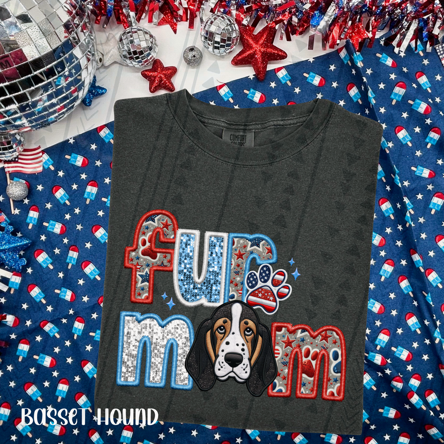 Patriotic Fur Mom Tees