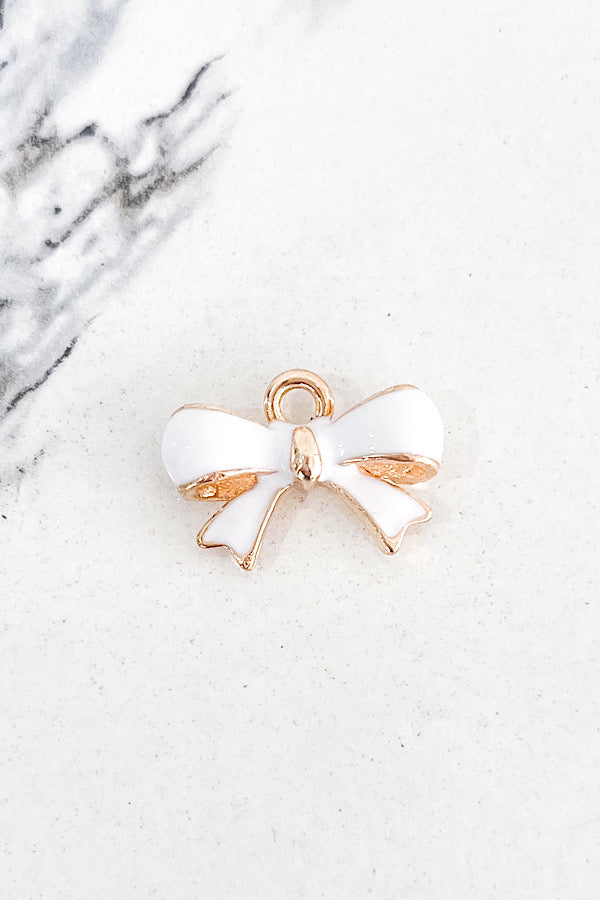 White Bow Charm