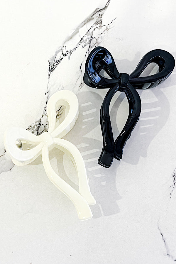 Black Large Bow Hair Clip