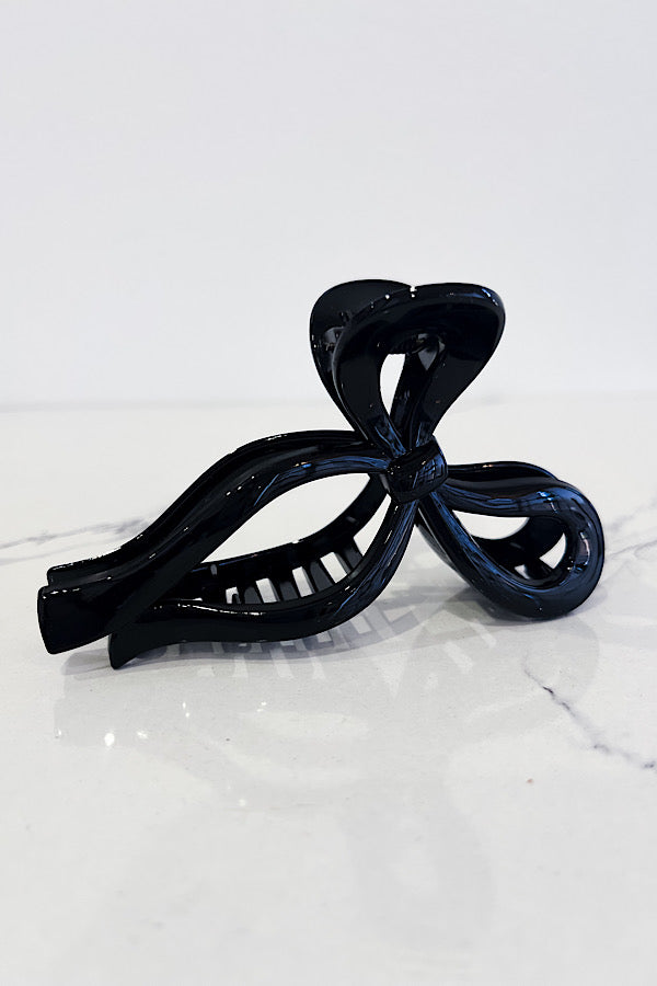 Black Large Bow Hair Clip