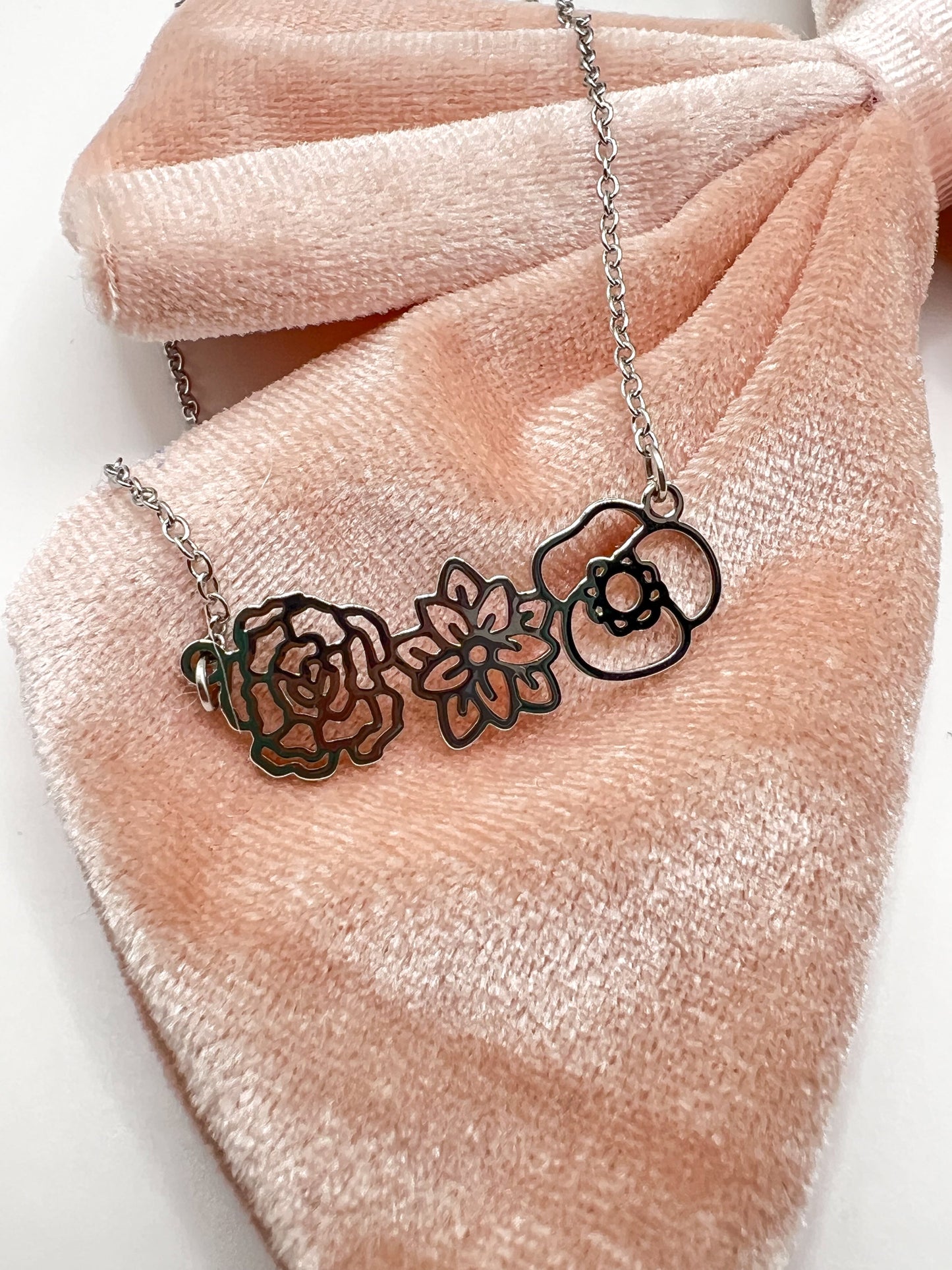 Preorder: Matching Birth Flower Necklace and Bracelet