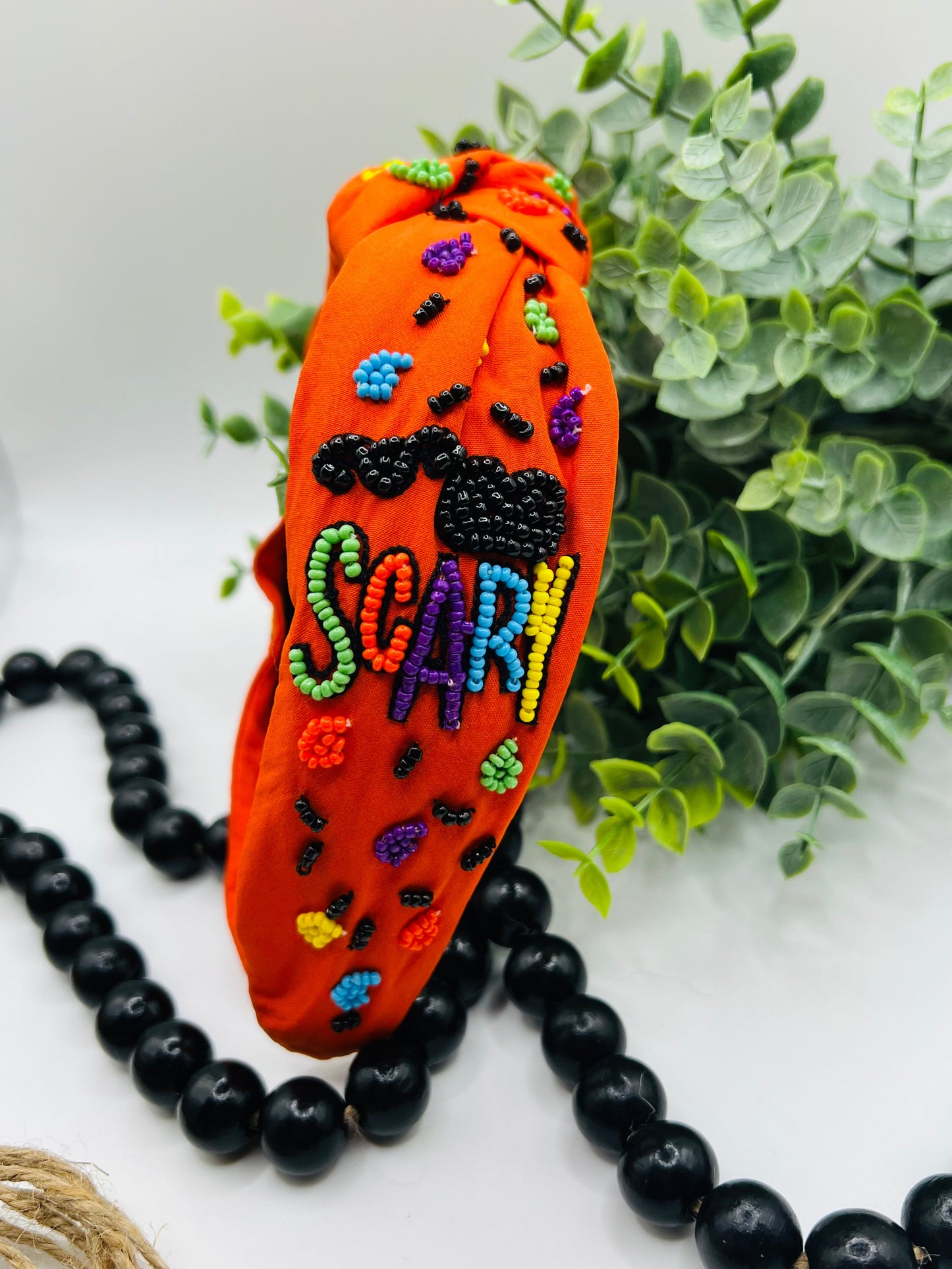 SCARY Beaded Headband