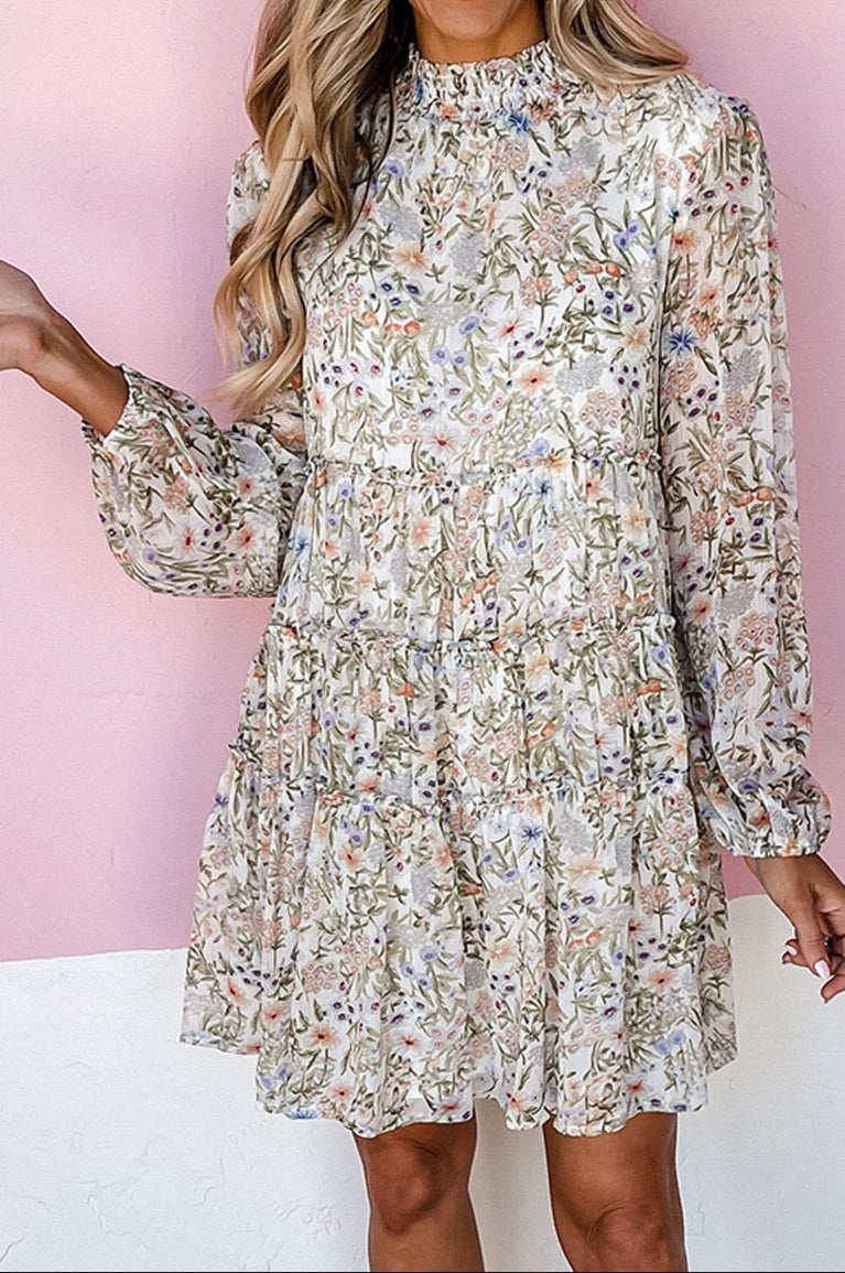 White Floral Dress January.