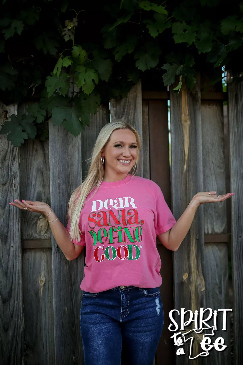 Dear Santa Define Good - Comfort Colors Christmas Tee