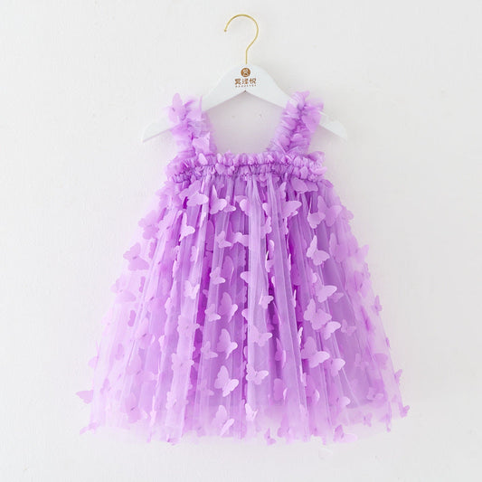 RTS: Butterfly & Flower Tulle Twirl Dress