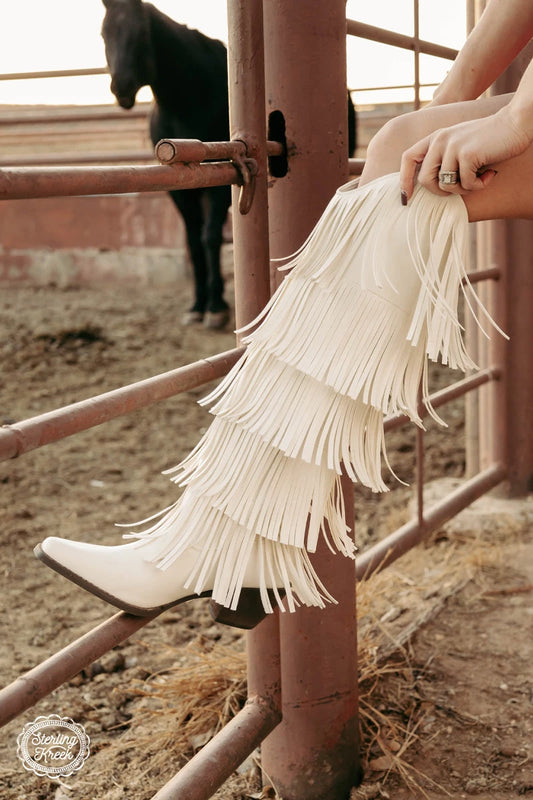 Frosted Fringe Boots