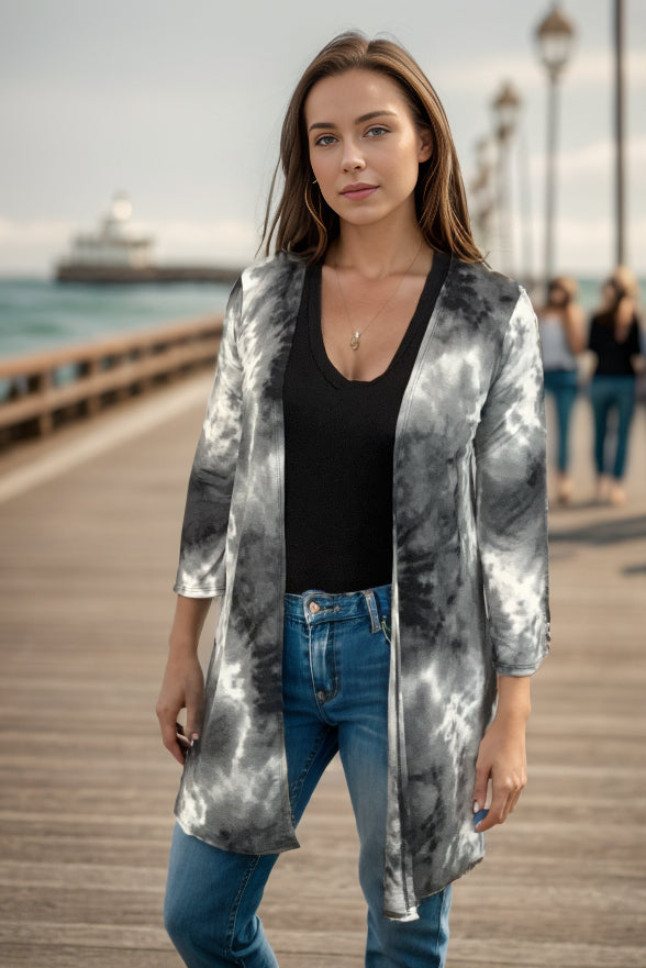 Stormy Skies Kimono Cardigan