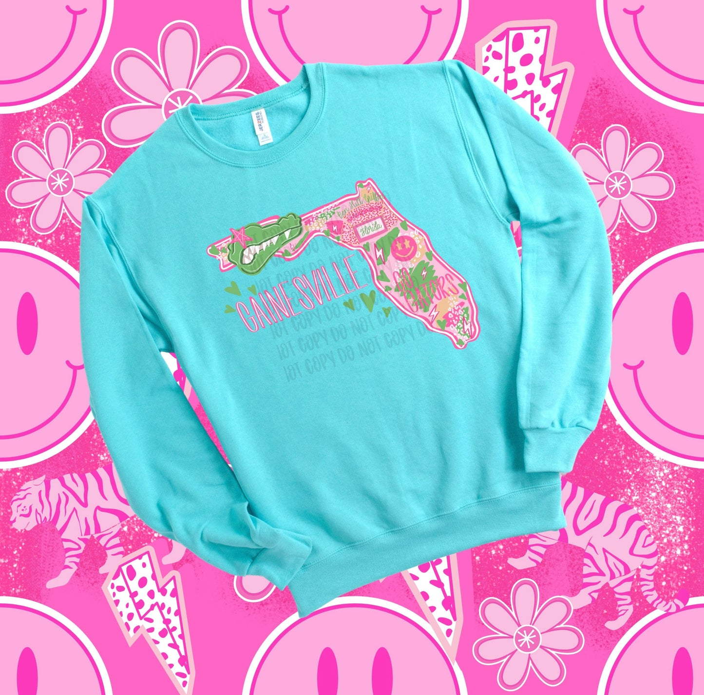 Preppy State Sweatshirt - Turquoise