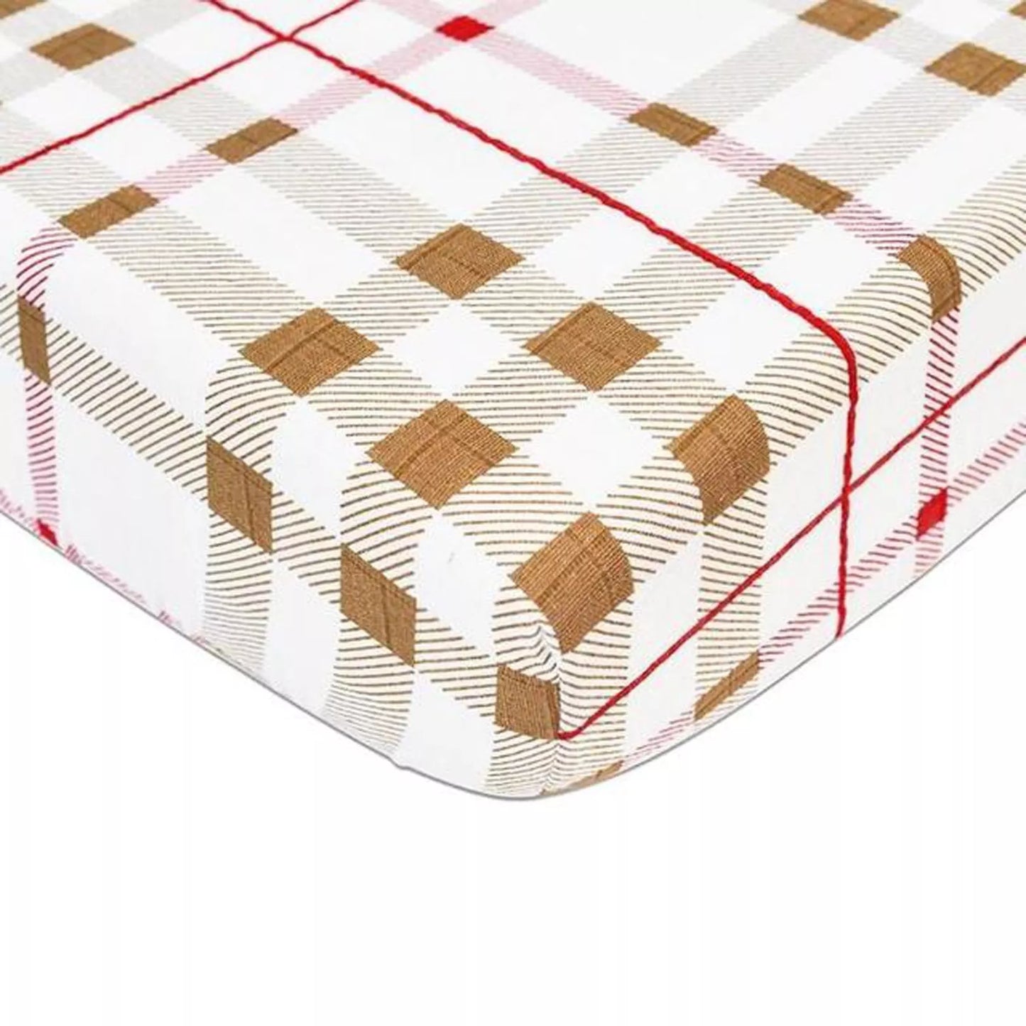 Plaid Cotton Muslin Crib Sheet