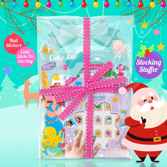 Cutie Stick-On Earring and Nail Sticker Gift Set- Sweet Shop