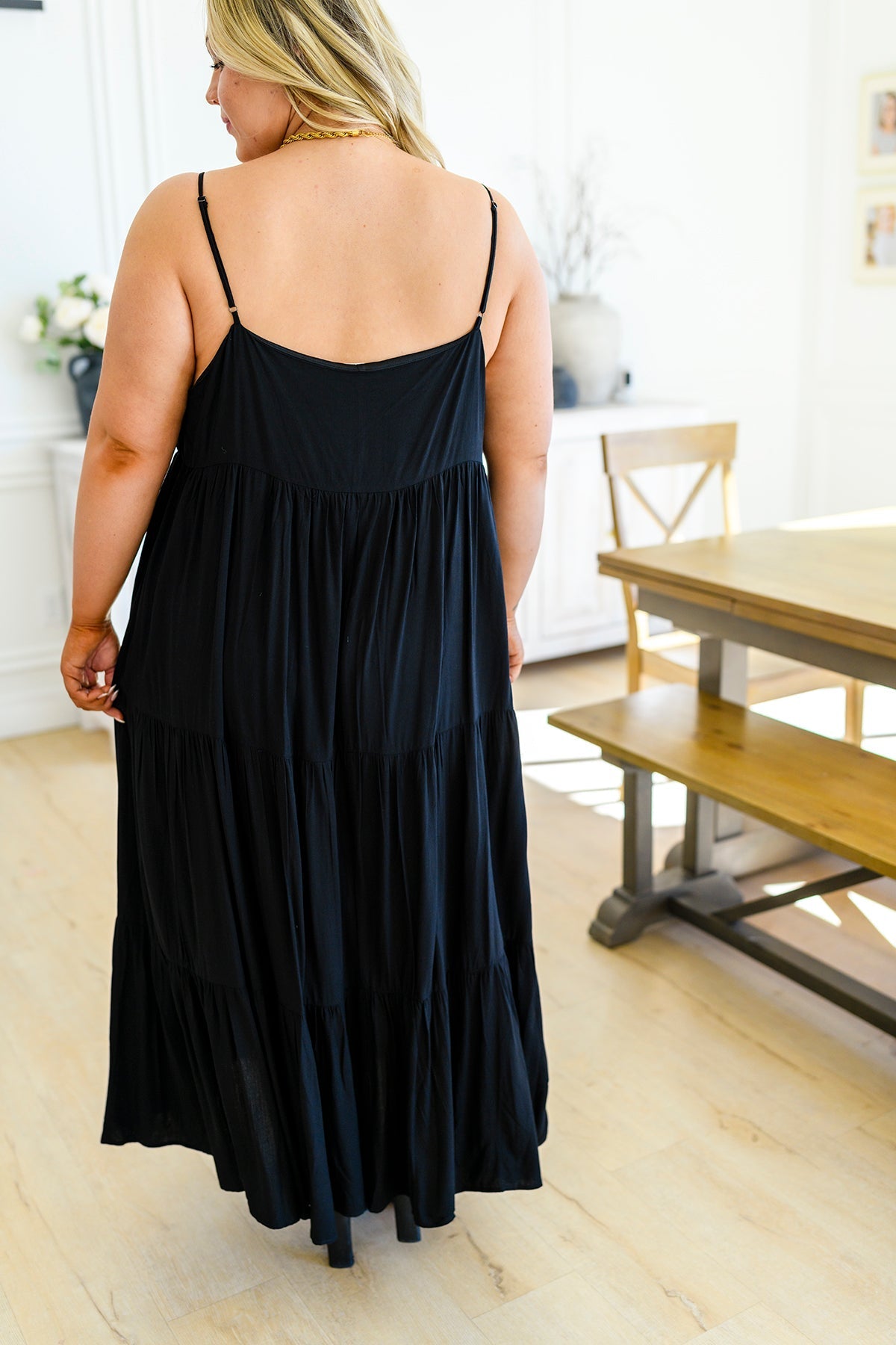 Classically Cool Tiered Maxi Dress - Womens