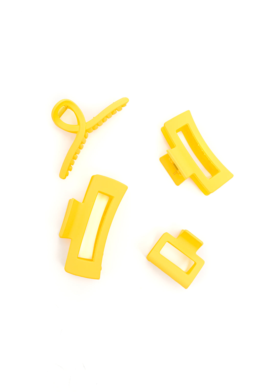 Claw Clip Set of 4 in Lemon - OS - Womens