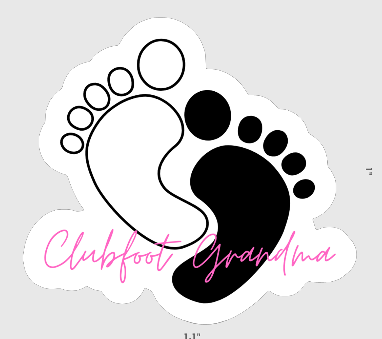 Clubfoot Mini Stickers - Grandma (PREORDER)