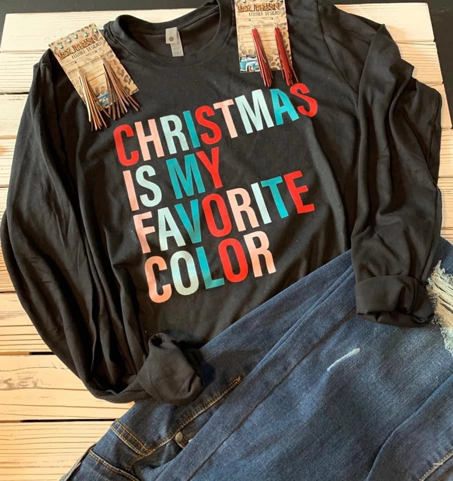 Southern Attitude Long Sleeve Christmas Graphic Tees