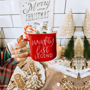 Funny Christmas Coffee Mugs Red & Green Ceramic Holiday Cups