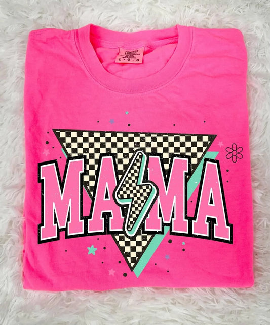 Checkered Mama Tee July.