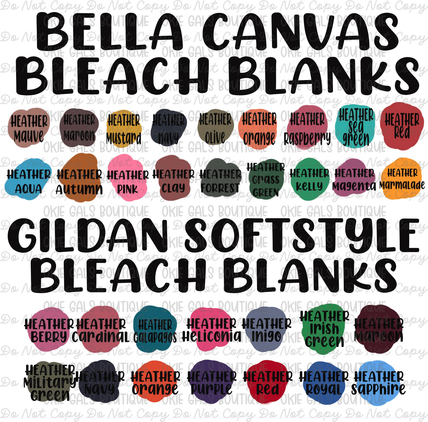Bella Canvas - Scrunch Bleach Blanks