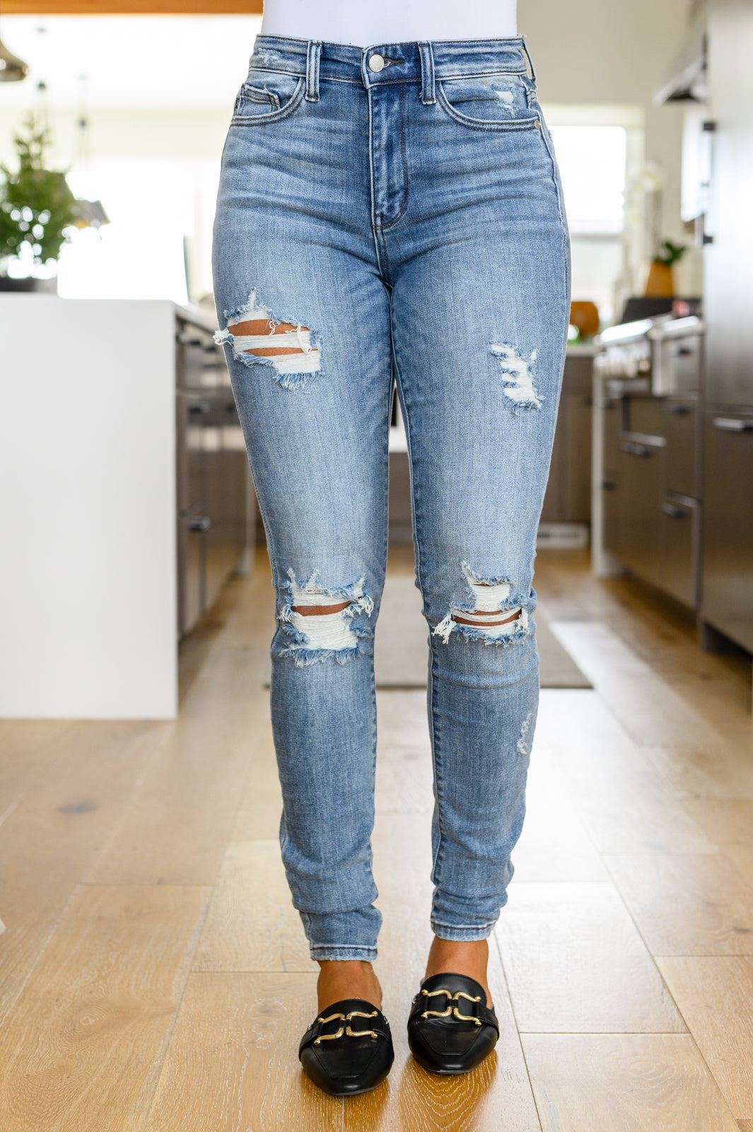 Juno Tall Skinny Destroyed Jeans - Womens