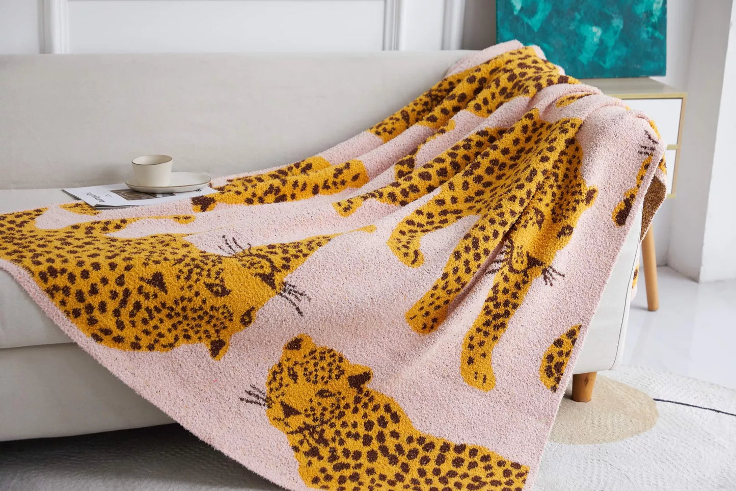 Wild Side Pink Cheetah Luxury Blanket