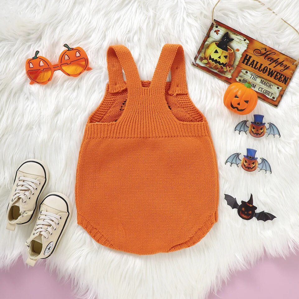 RTS: Halloween Pumpkin Knit onesie