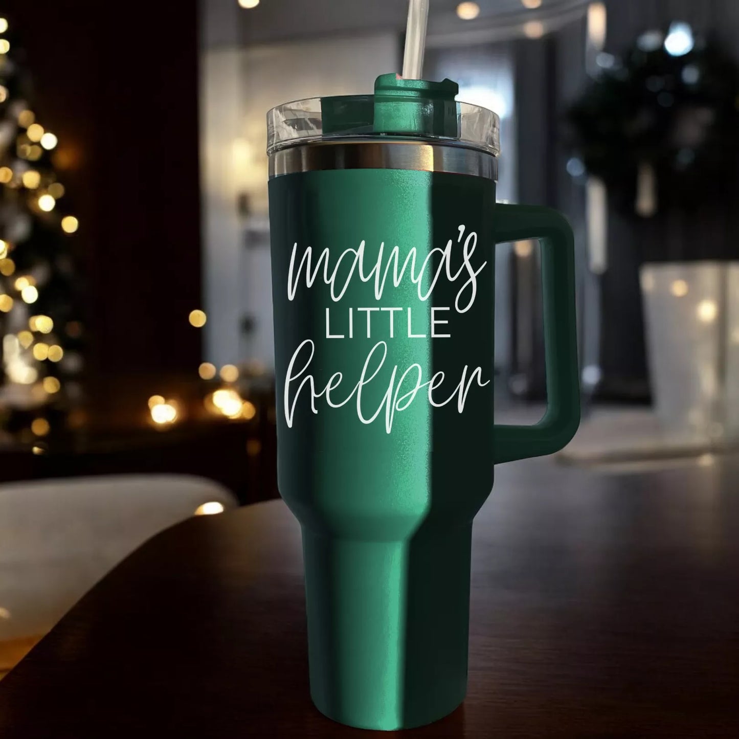 Funny Christmas Gifts for Parents, Holiday Travel Mugs, 40 oz Christmas Tumblers with Handle, Lid & Straw