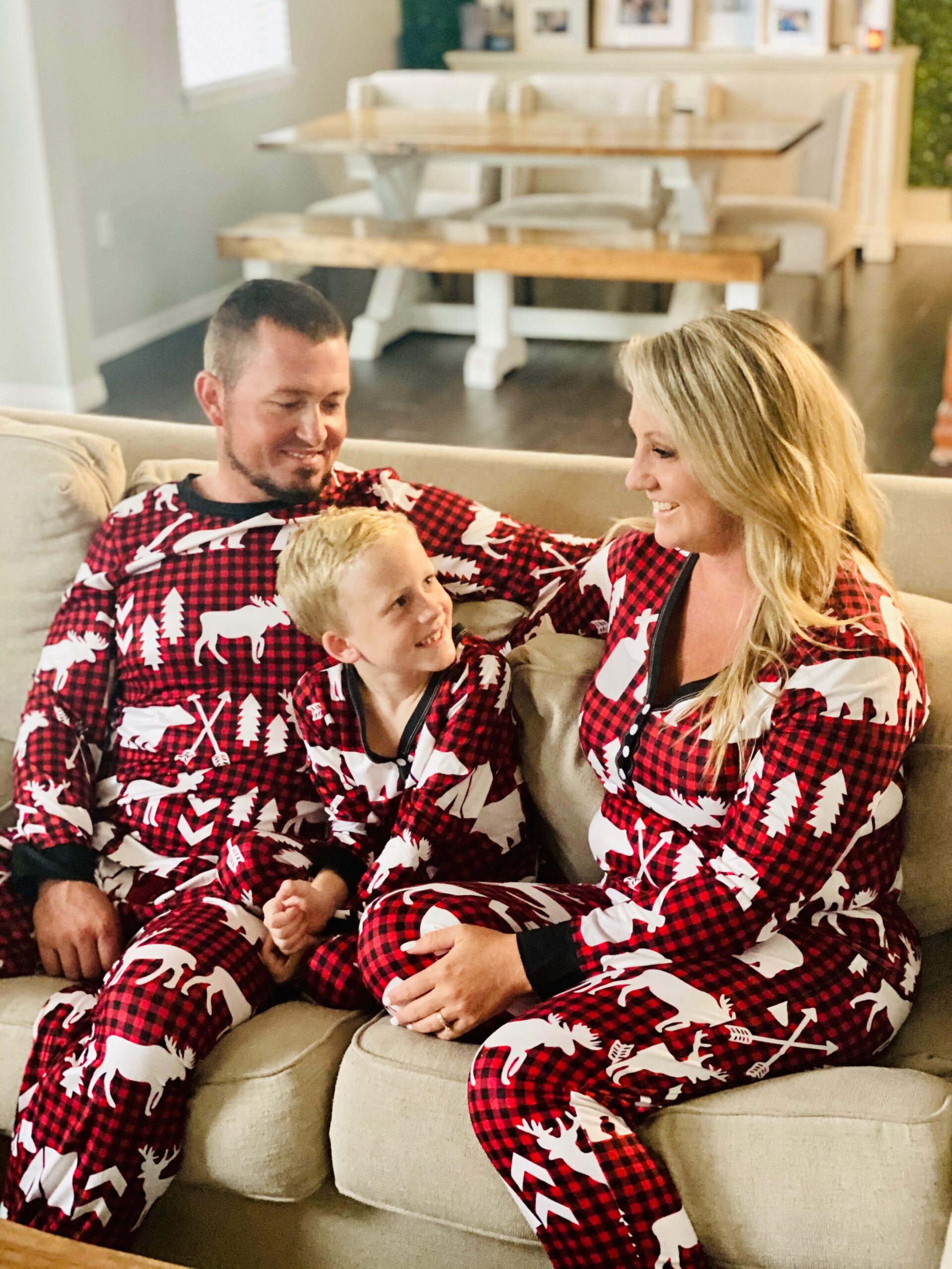 Matching Family Pajamas in Plaid Bear - Womens