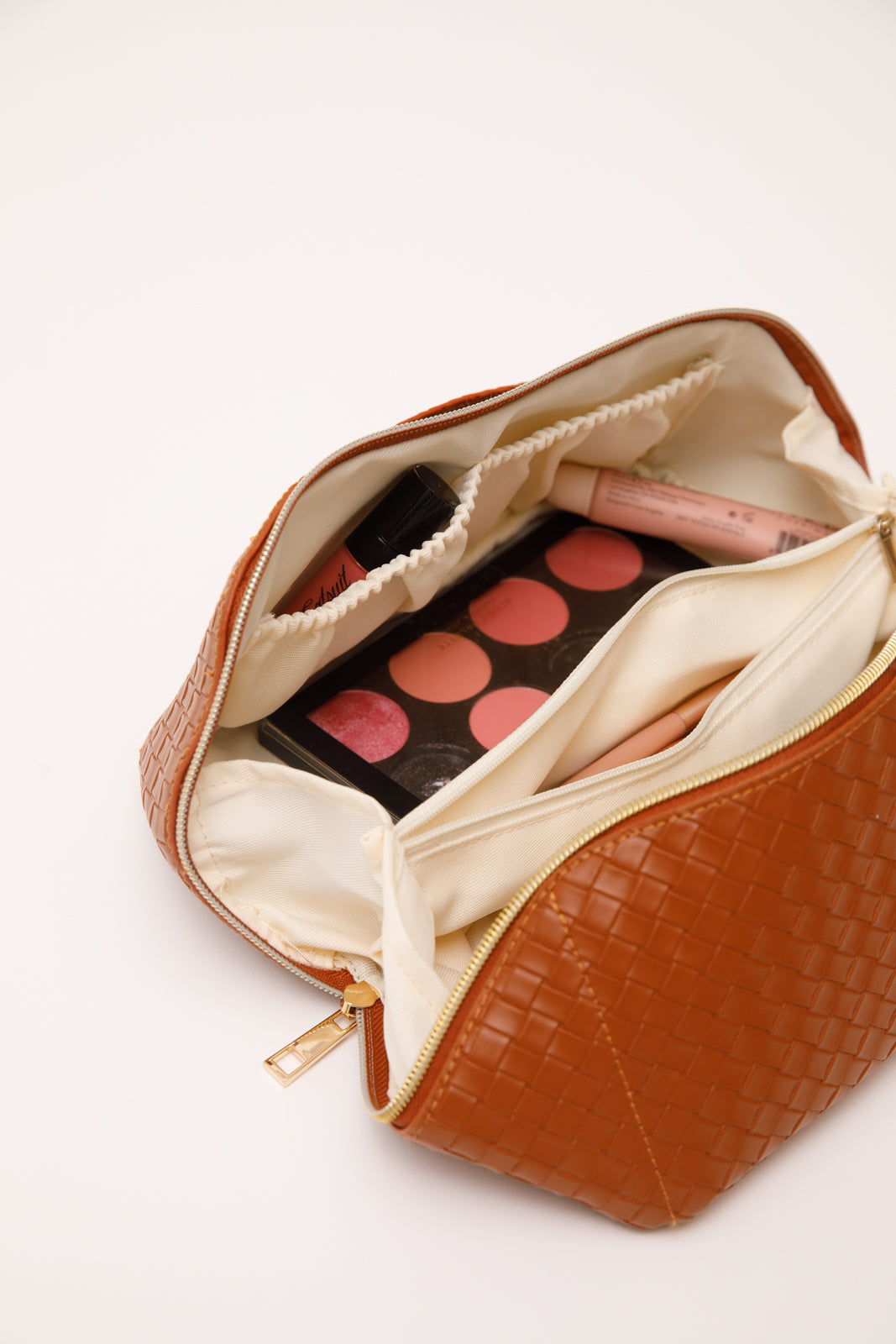 New Dawn Large Capacity Cosmetic Bag in Cognac - OS - Womens