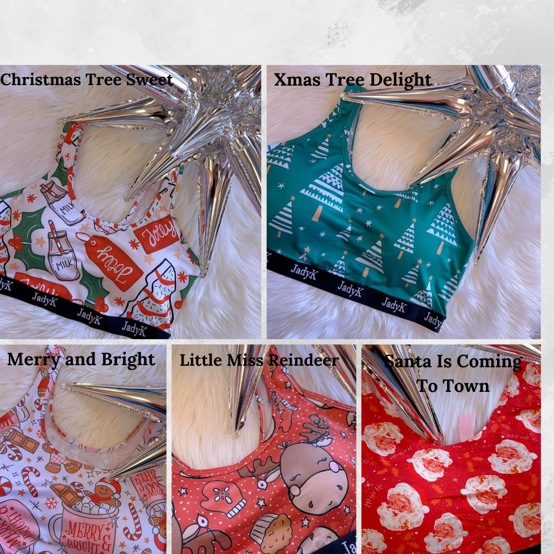 PREORDER: Christmas Arya Bralette in Five Prints - Womens