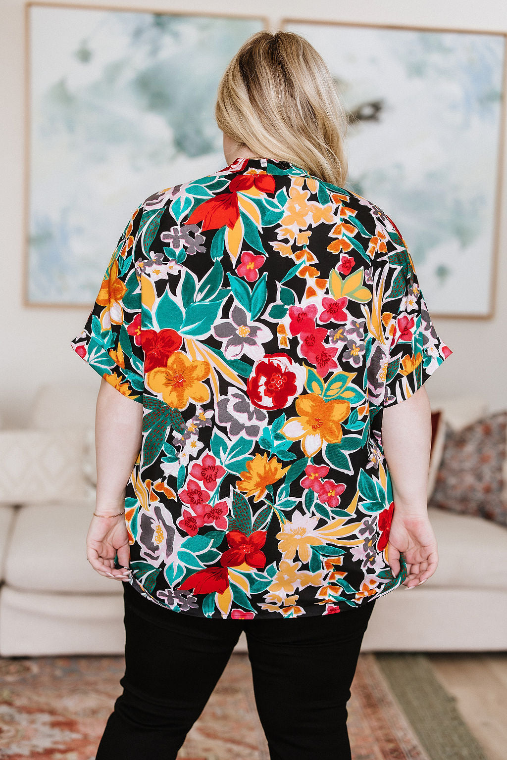 Pretty in Paradise Floral Blouse - Womens