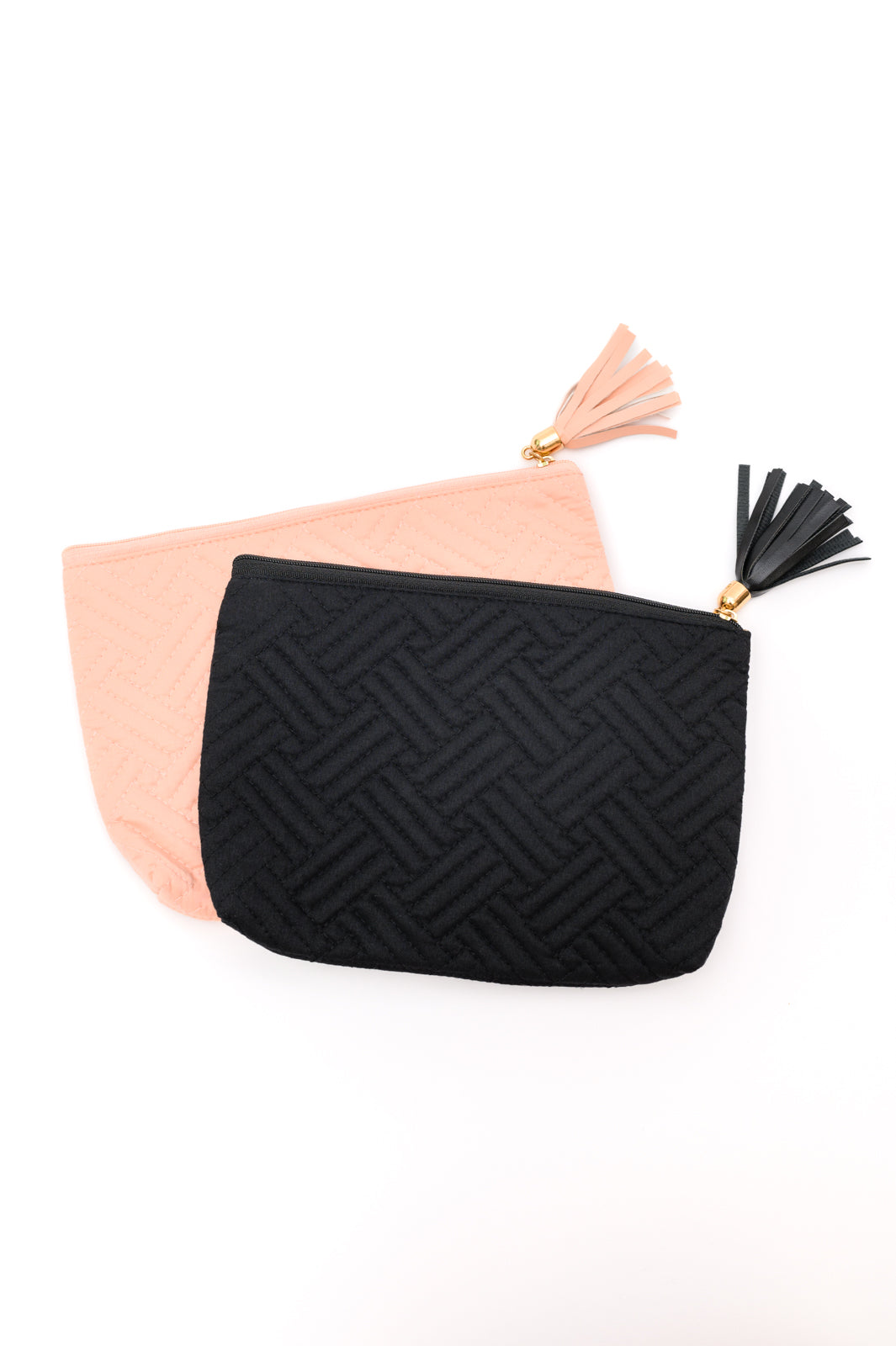 Quilted Travel Zip Pouch in Pink - OS - Womens