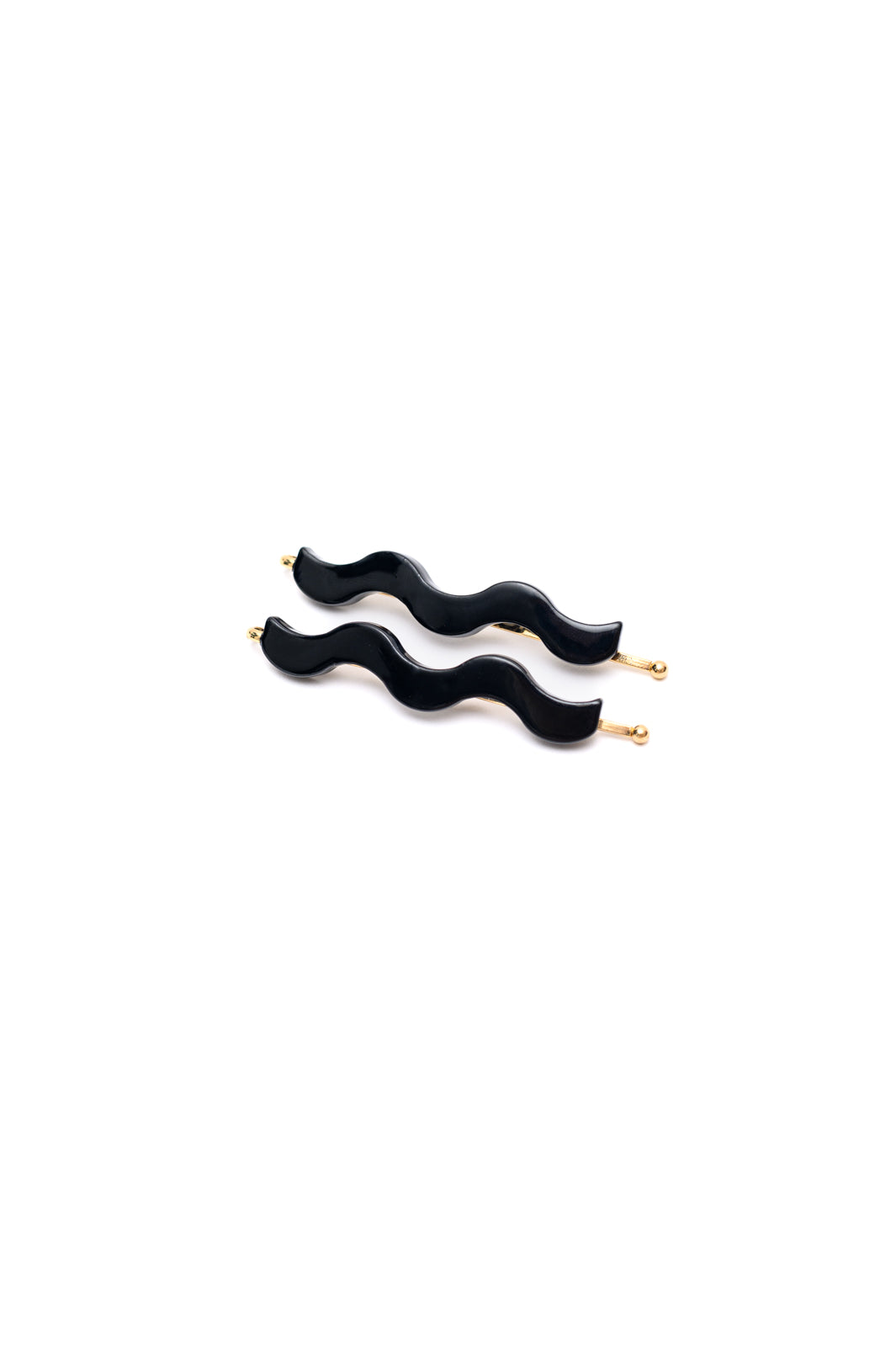 Sleek Waves Hair Clip in Black - OS - Womens