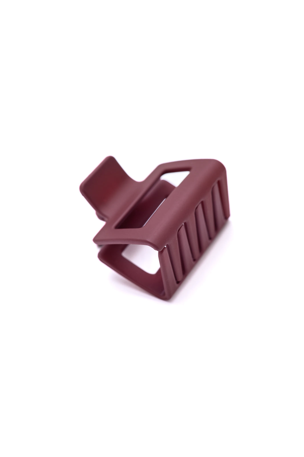 Small Square Claw Clip in Matte Berry - OS - Womens