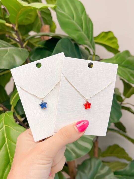 Star Pendant Necklaces in Two Colors - Womens