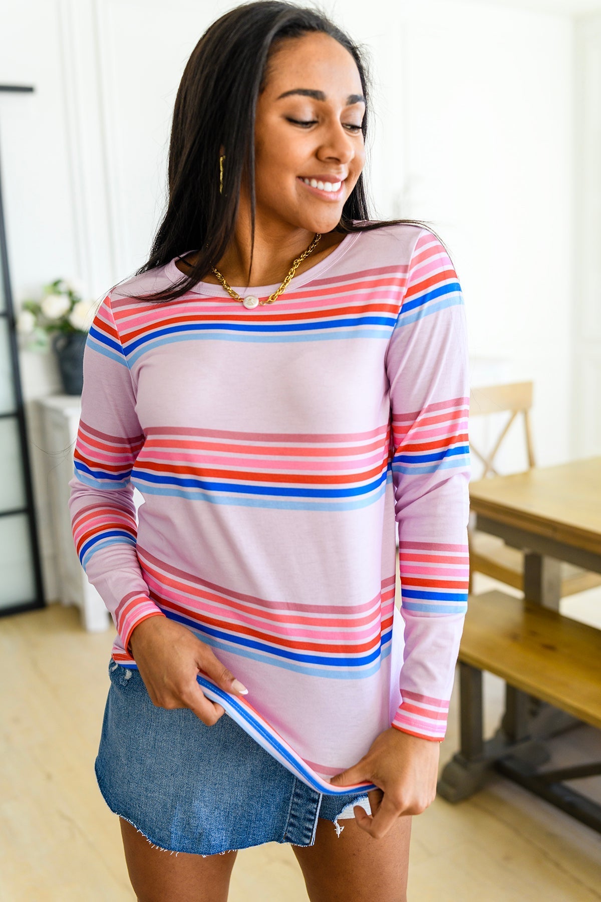 Sweet Like Candy Striped Long Sleeve - Womens