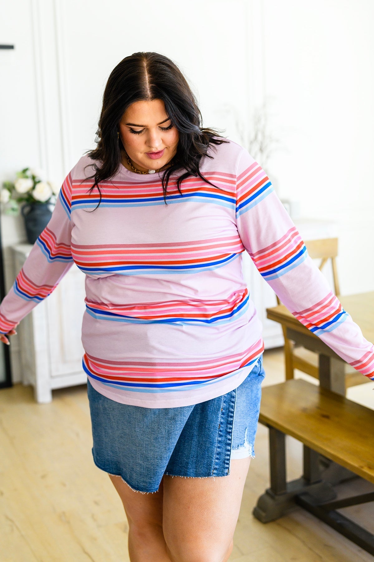 Sweet Like Candy Striped Long Sleeve - Womens