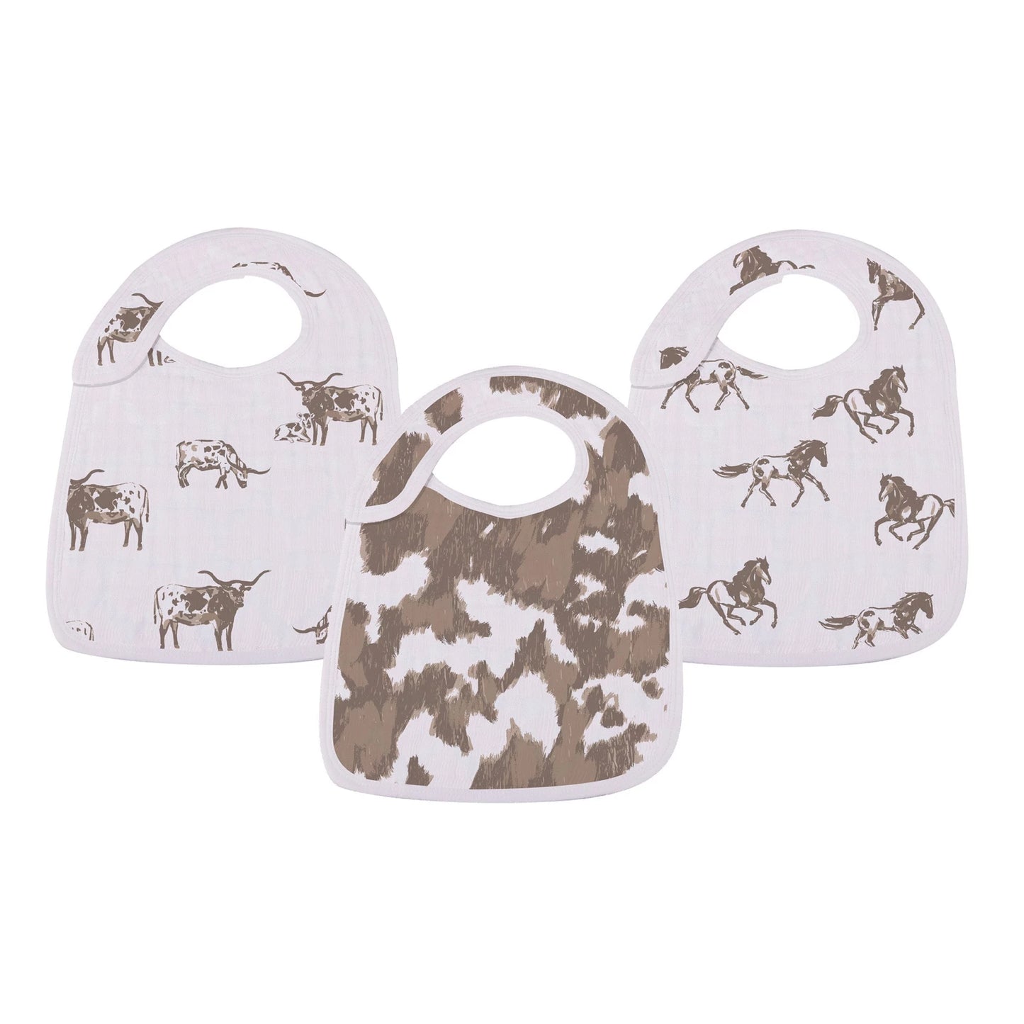 Forever Cowboys and Cowgirls Snap Bibs