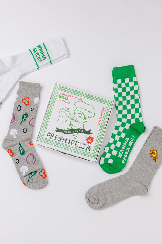 Veggie Pizza Sock Set - OS - Womens