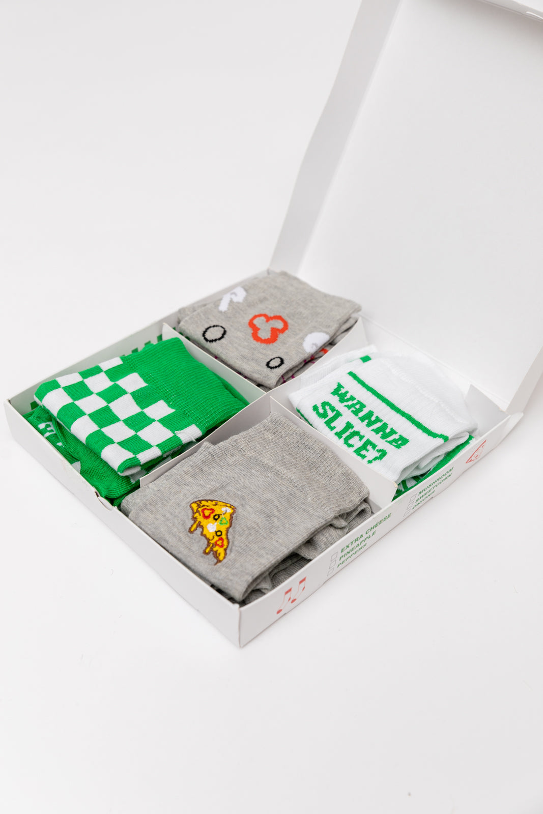 Veggie Pizza Sock Set - OS - Womens